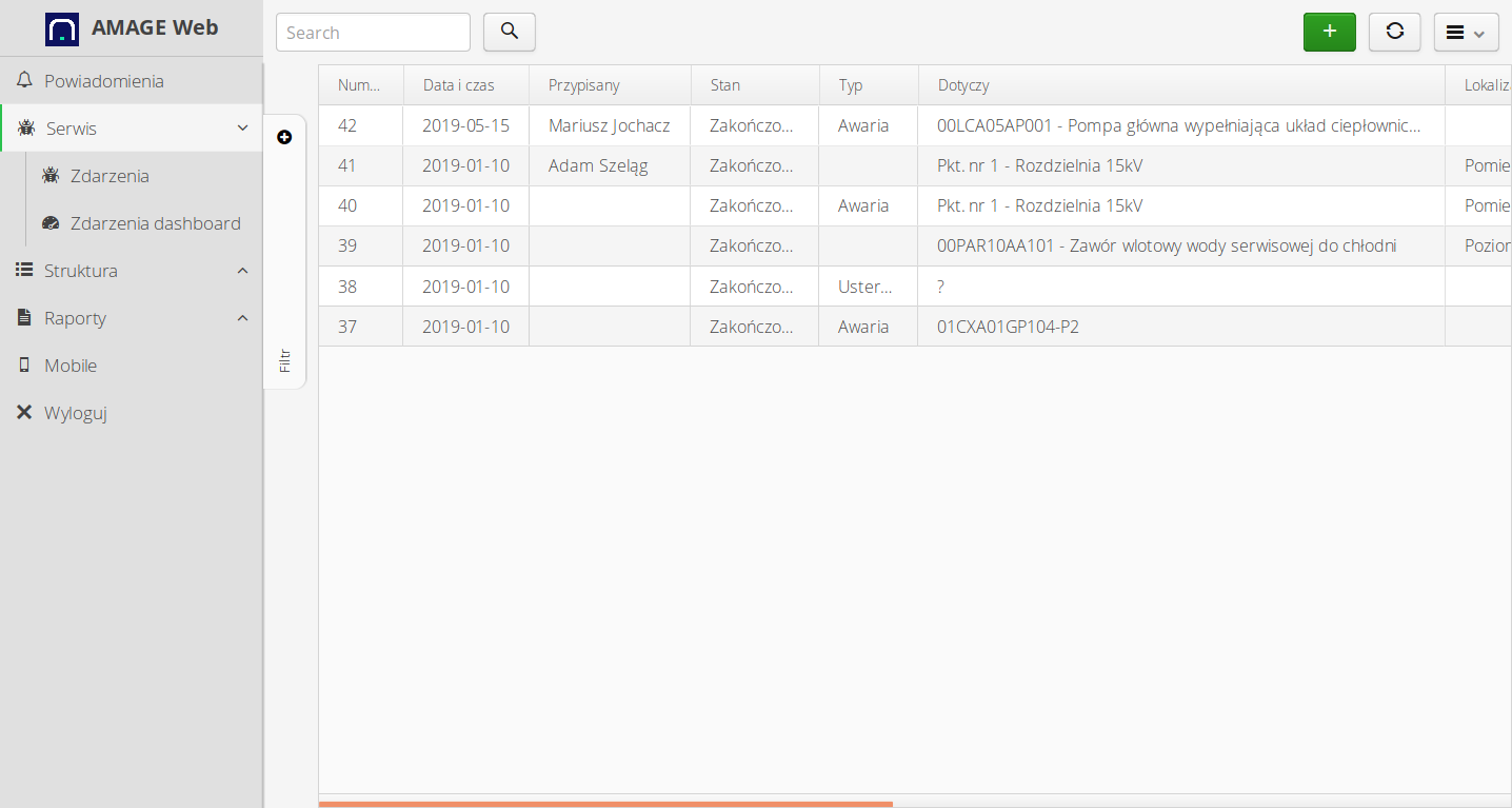 admin serwis lista
