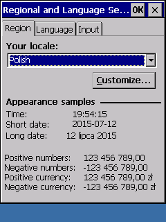 hardware configuration casio regional configuration