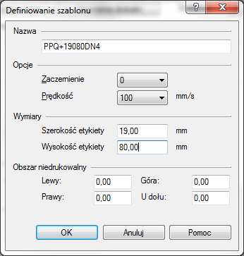 hardware configuration define label template