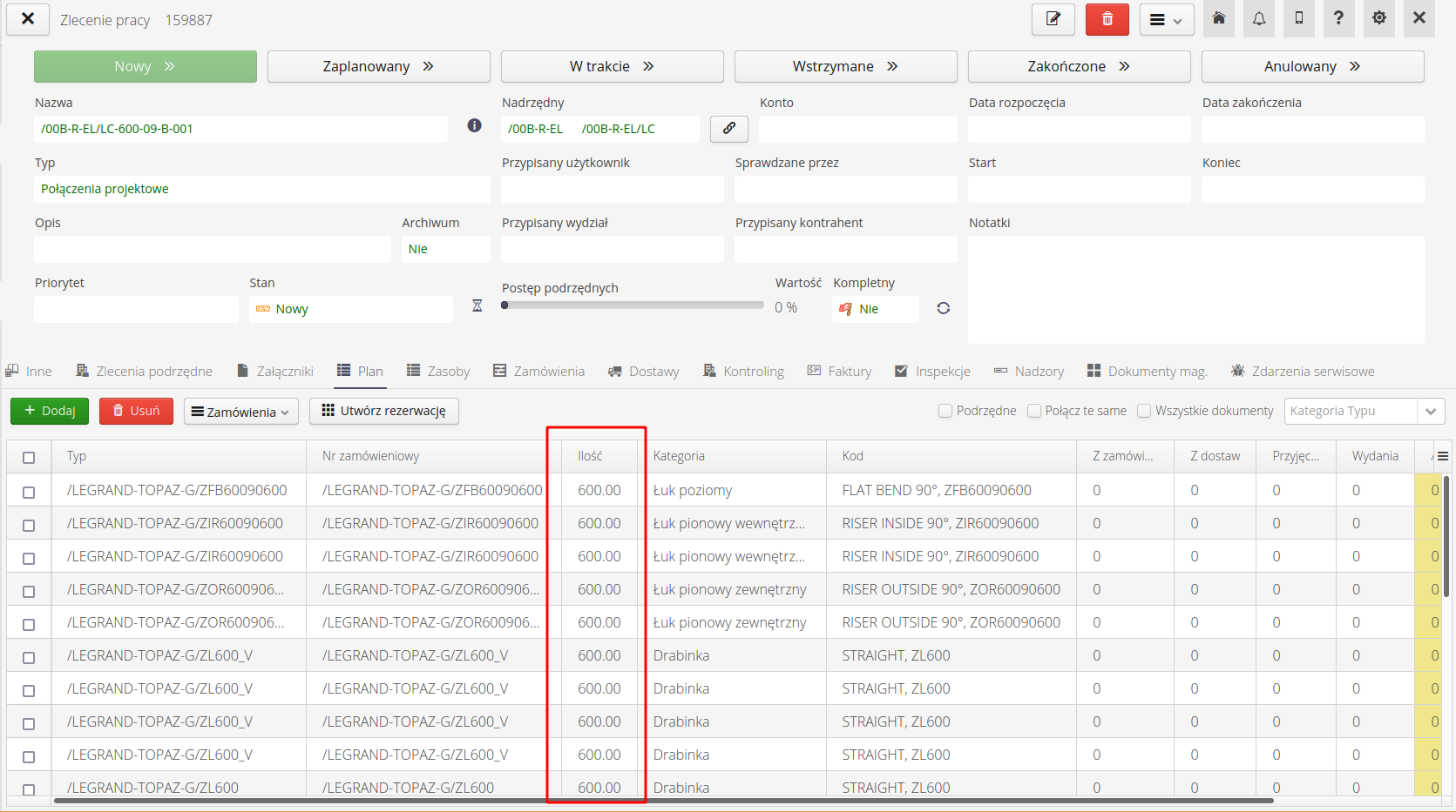 workorders work reporting 2722e