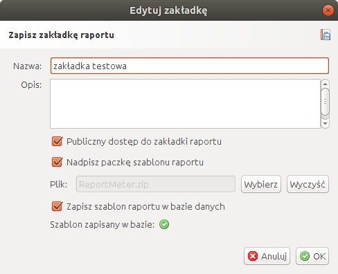 label and reports raporty zakladka edycja