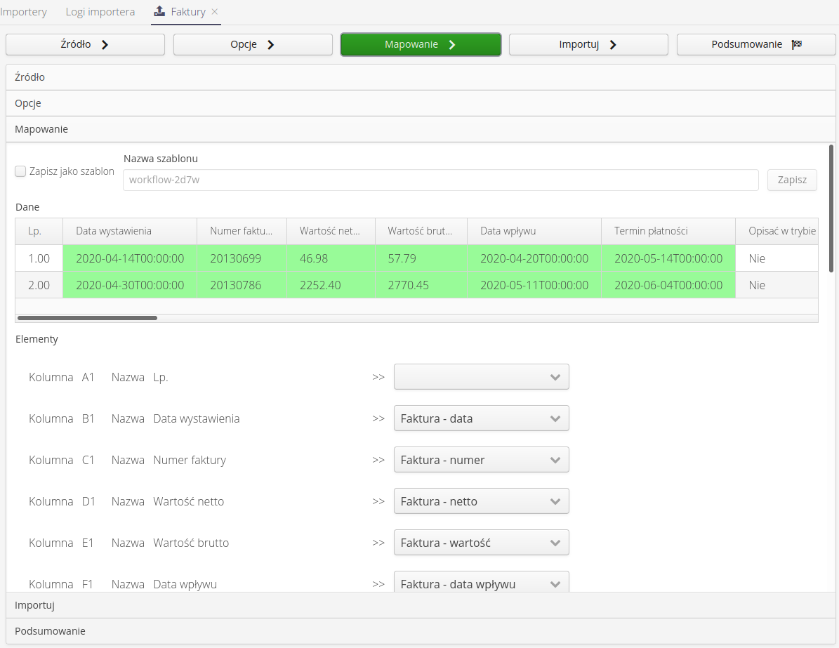 finance import invoices 2d303