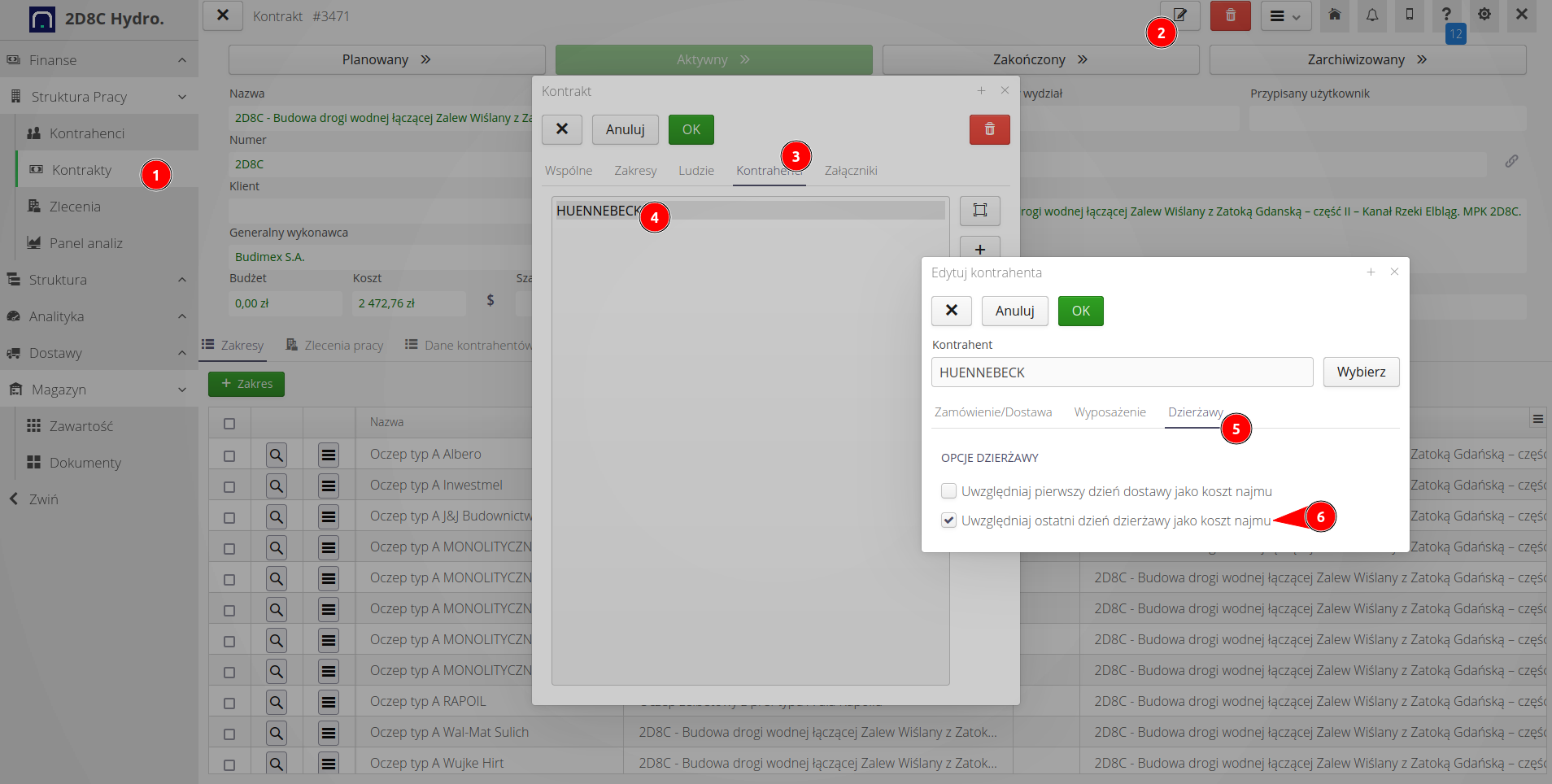 construction change lease rate on ongoing project a45f5
