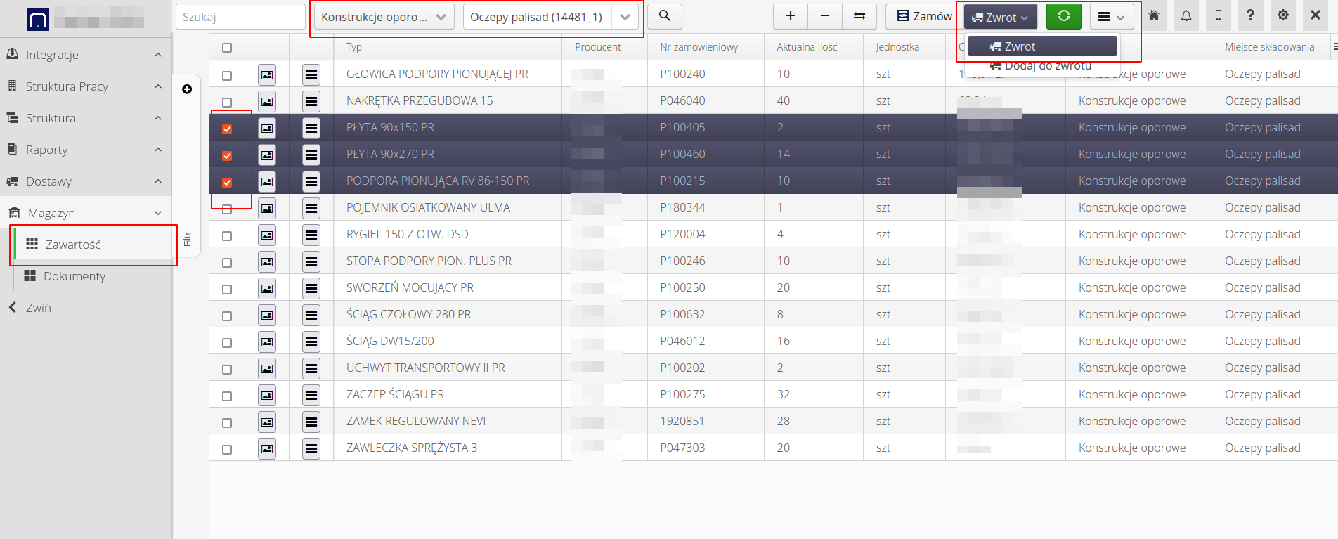 construction delivery return dc557