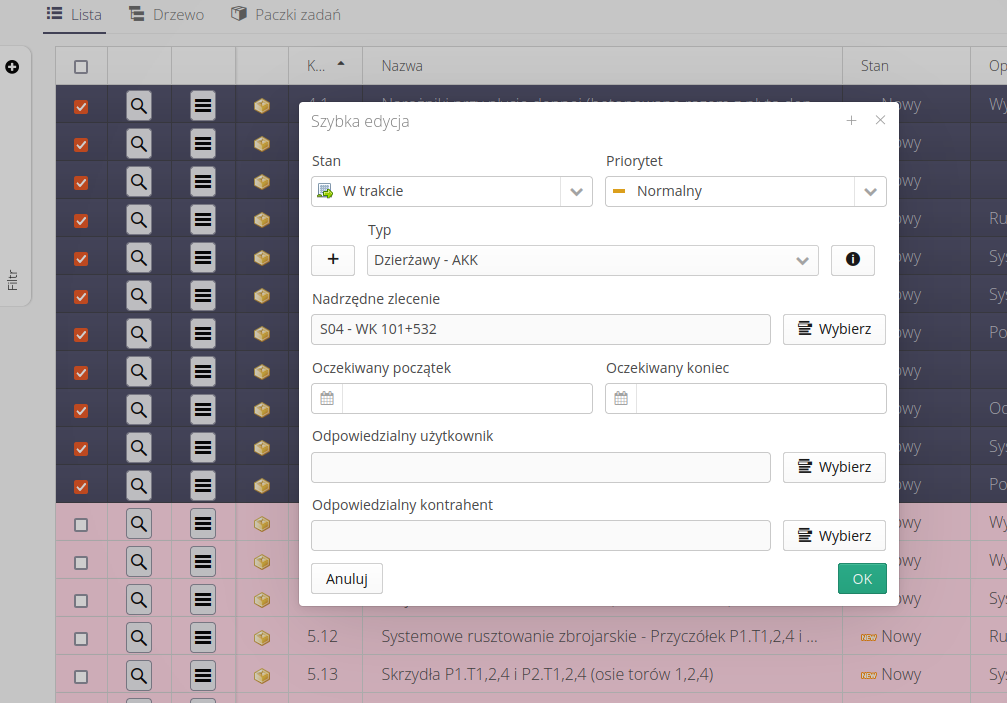 workstructure assign root tasks 54476