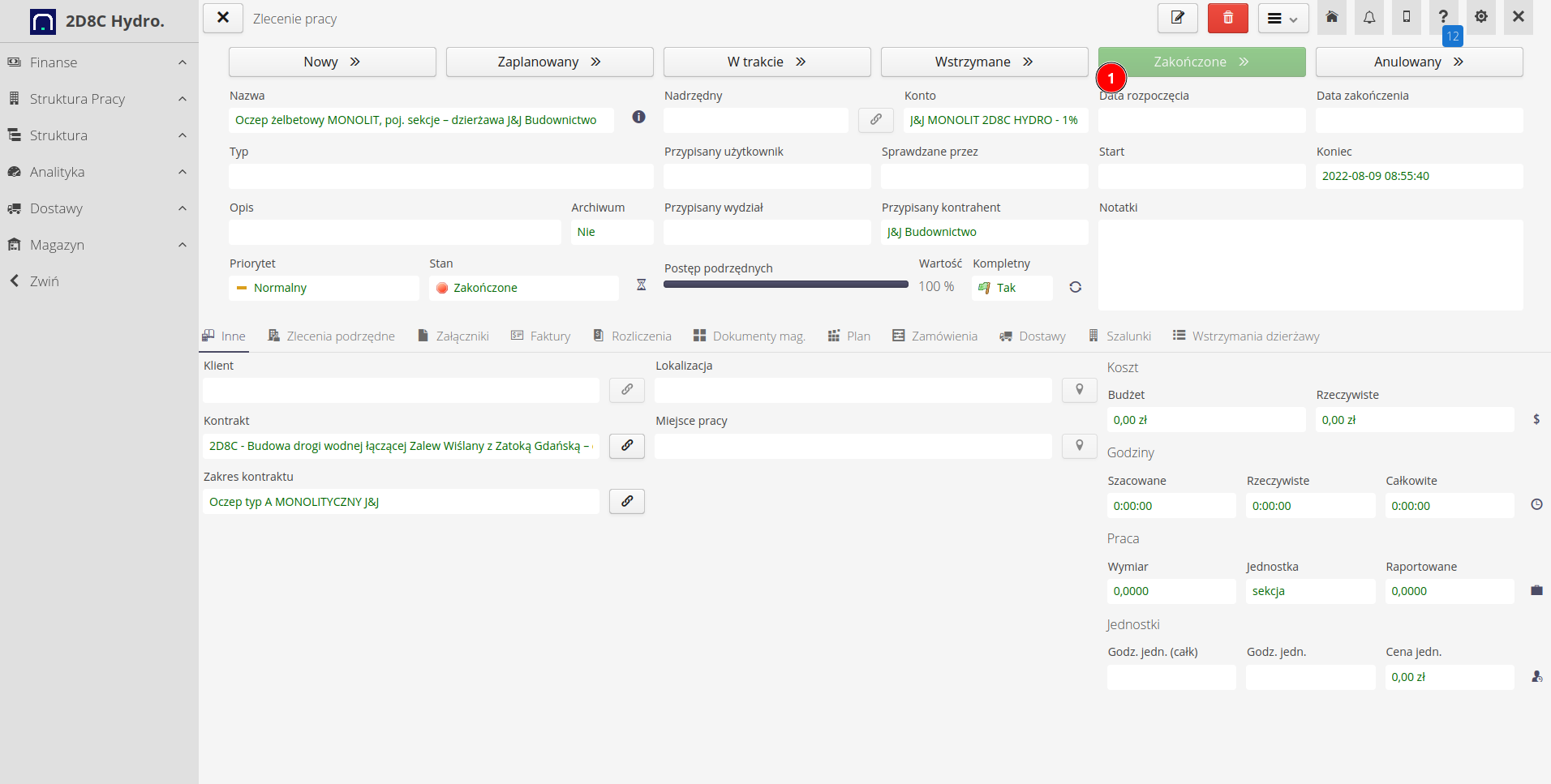 construction change lease rate on ongoing project 94b86