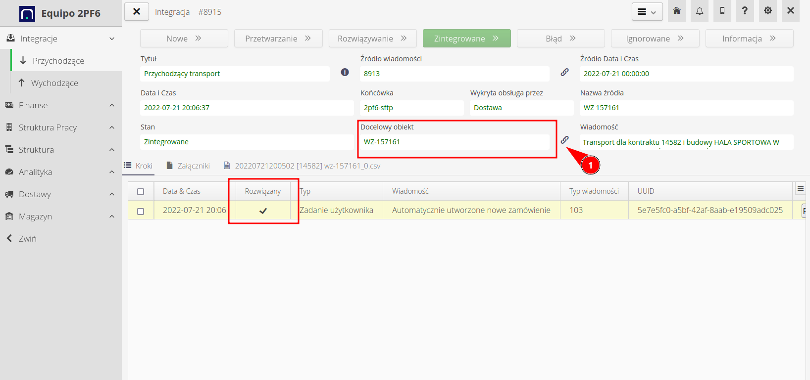 construction integration of delivery return 5122b