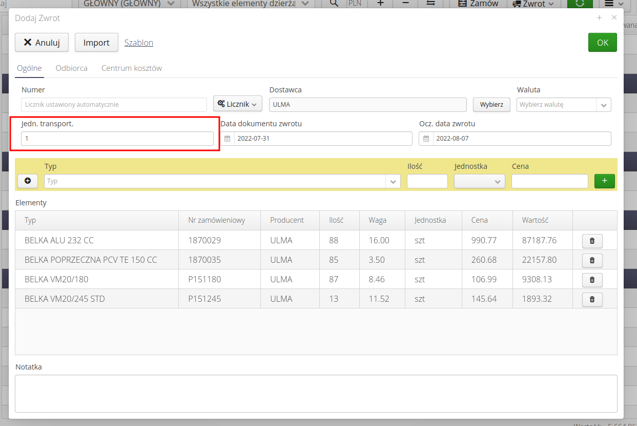 construction integration of delivery return ba2fa