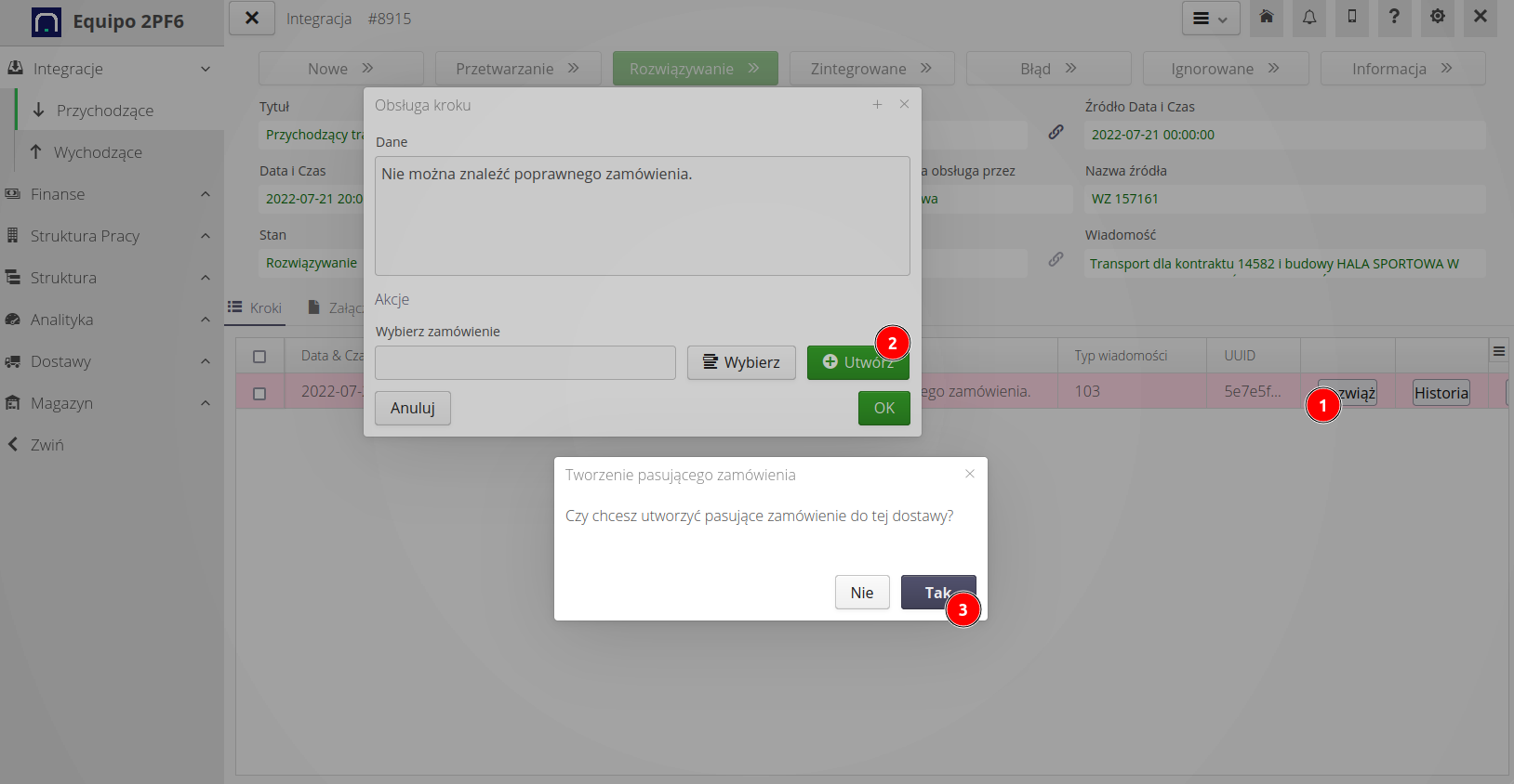 construction integration of delivery return bcdaa