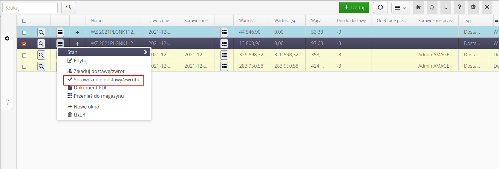 construction order to warehouse and lease a42bb