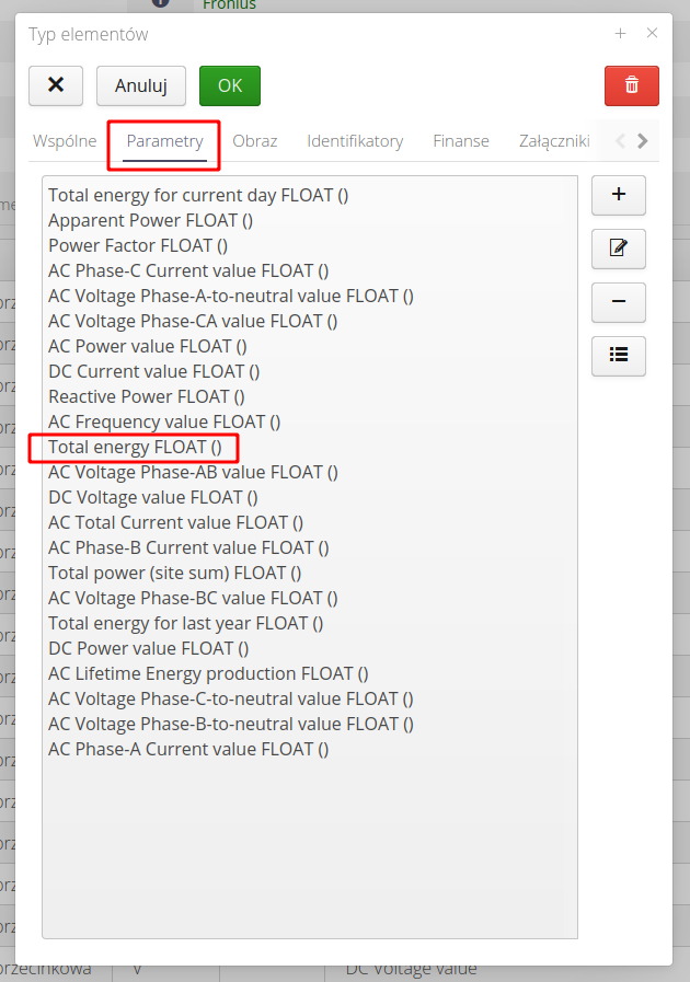 structure change of parameter unit 88ce7