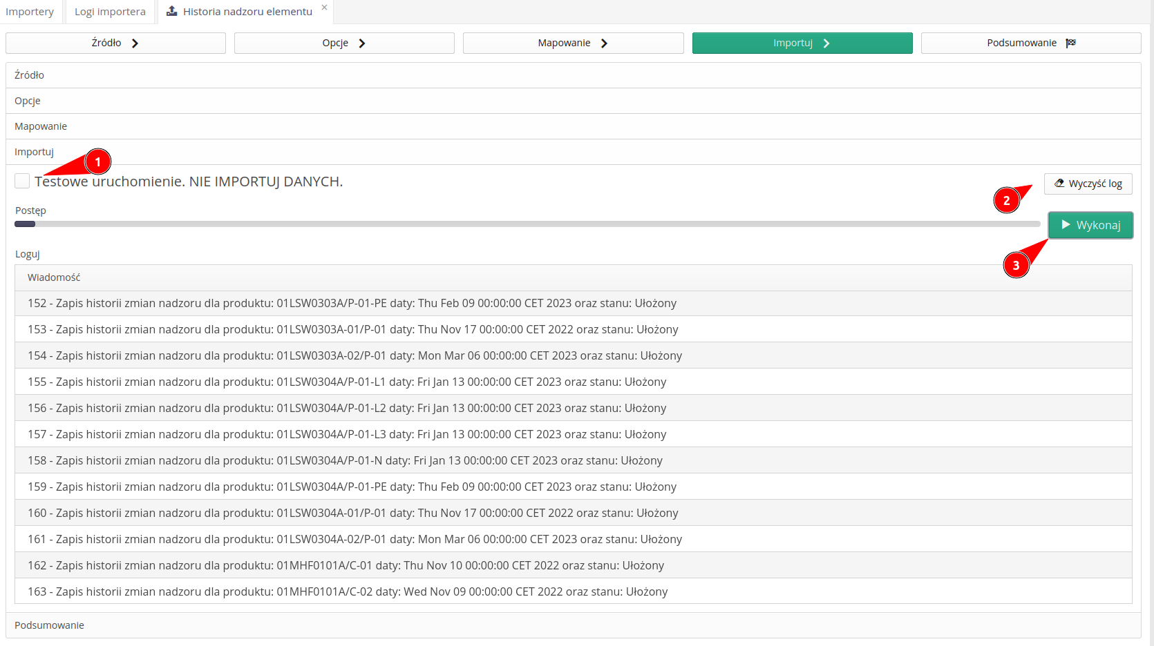 supervision import history changes 721cb