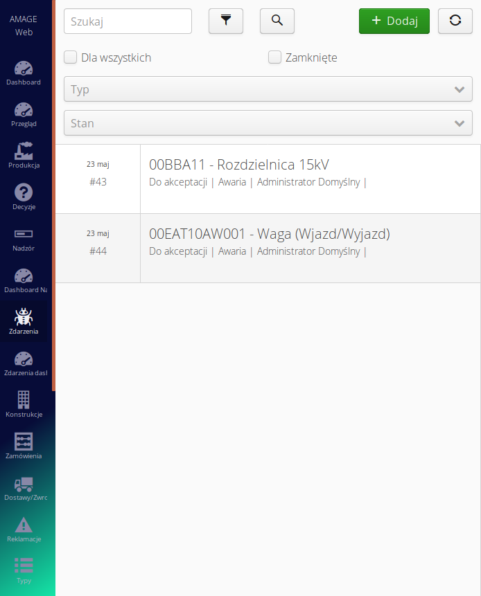 serwis lista filtry