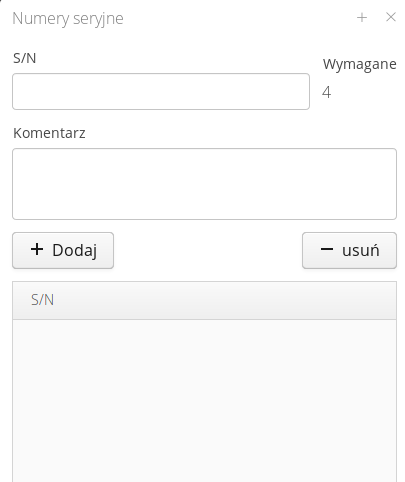 dostawa sprawdzenie numery seryjne