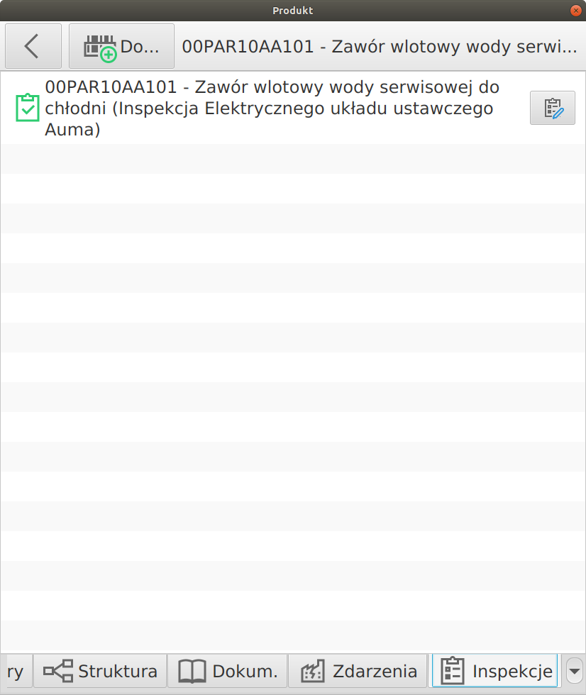 produkt inspekcje